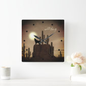 Horloge Carrée gibier. (Maison)