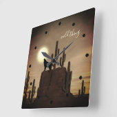 Horloge Carrée gibier. (Angle)