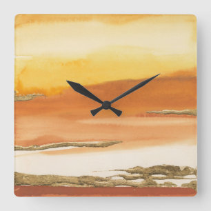 Horloge Carrée Gilded Amber I