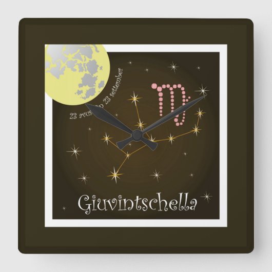 Horloge Carrée Giuvintschella 23 avust fin 23 colon Uhr (Recto)