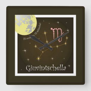 Horloge Carrée Giuvintschella 23 avust fin 23 colon Uhr