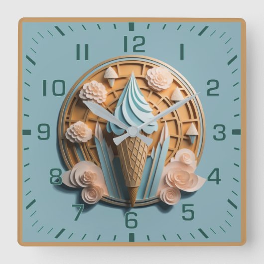 Horloge Carrée Glace (Recto)