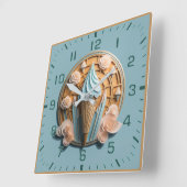 Horloge Carrée Glace (Angle)