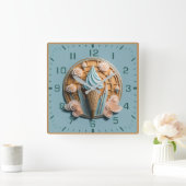 Horloge Carrée Glace (Maison)