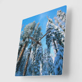 Horloge Carrée Glace et neige | Parc national de Sequoia, Califor (Angle)