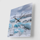 Horloge Carrée Glacier Ice paysage, Islande (Angle)