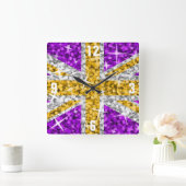 Horloge Carrée Glitz UK Gold 'Numbers' clock square (Maison)
