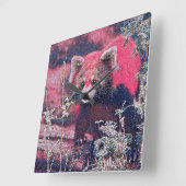Horloge Carrée GlitzyAnimal_RedPanda_005 (Angle)