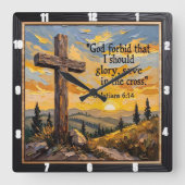 Horloge Carrée Glory In The Cross Alone (Recto)