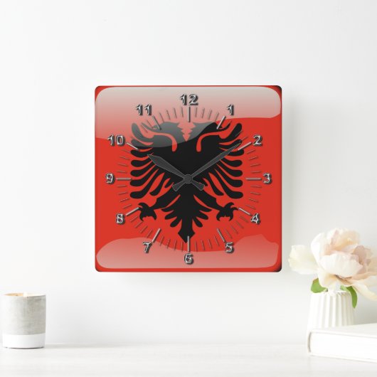 Horloge Carrée Glossy flag (Maison)