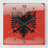 Horloge Carrée Glossy flag (Recto)