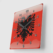 Horloge Carrée Glossy flag (Angle)