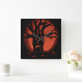 Horloge Carrée Glowing Scared (Maison)