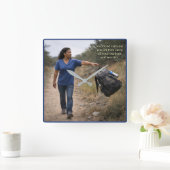 Horloge Carrée God cares for you (Maison)