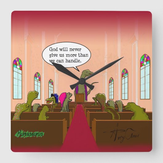 Horloge Carrée God Never Gives (Recto)