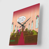 Horloge Carrée God Never Gives (Angle)