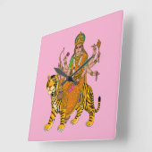 Horloge Carrée Goddess Kushmanda Wall Clock (Angle)