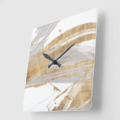 Horloge Carrée Gold & Grey (Angle)