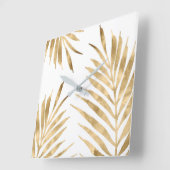 Horloge Carrée Gold Palm (Angle)