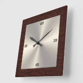 Horloge Carrée Gold Stainless Steel Modern (Angle)