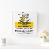 Horloge Carrée Golden Bear Restaurants de l'Illinois (Maison)