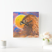 Horloge Carrée GOLDEN EagLE "Légendes" (Maison)