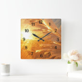 Horloge Carrée Golden Frost (Maison)