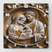 Horloge Carrée Golden Halo Family Devotion Panel (Recto)