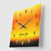 Horloge Carrée Golden Hour Sunset Gradient Wall Clock (Angle)