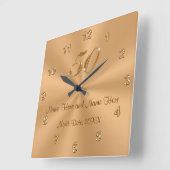Horloge Carrée Golden Wedding Anniversary Poison Clock (Angle)
