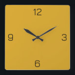 Horloge Carrée Goldenrod Jaune DAA520 Couleur Ajouter Votre Nom O<br><div class="desc">Ajoutez un nom, des initiales ou du texte, ou gardez la couleur seule. La couleur correspond à d'autres éléments du magasin en fonction du nom et du code HEX (triplet hexadécimal à six chiffres) qui s'affiche. Utilisez ce code pour mélanger, mettre en correspondance et customiser tout autre élément pour l'accompagner...</div>