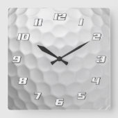 Horloge Carrée Golf Ball Dimples Texture Motif (Recto)