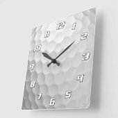 Horloge Carrée Golf Ball Dimples Texture Motif (Angle)