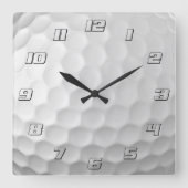 Horloge Carrée Golf Ball Texture (Recto)