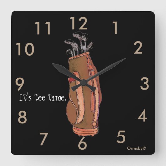 Horloge Carrée Golf clock (Recto)