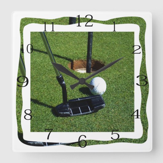 Horloge Carrée Golf Make That Par, (Recto)