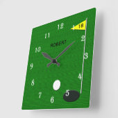 Horloge Carrée Golf Wall Clock (Angle)