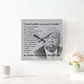 Horloge Carrée Good Trouble, John Lewis, gris (Maison)