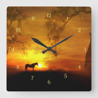 Horloge Carrée Gorgeous Horse Clock