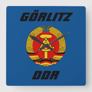 Horloge Carrée Görlitz, DDR - Allemagne de l'Est RDA