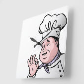 HORLOGE CARRÉE GOURMET CHEF (Angle)