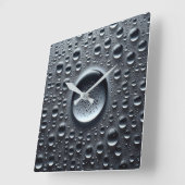 Horloge Carrée gouttes d'eau (Angle)