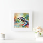 Horloge Carrée Graceful Lizard 240824AREF128 - Watercolor (Maison)