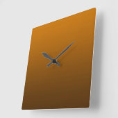 Horloge Carrée Gradient Orange - deep to light | Mood Background| (Angle)
