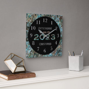 Horloge Carrée Graduation Dynamic Natural Stone Custom 2023