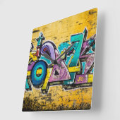 Horloge Carrée Graffiti, Grundarfjordur, Islande (Angle)