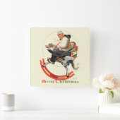 Horloge Carrée Grampes sur Rocking Horse (Maison)