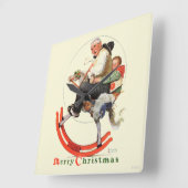 Horloge Carrée Grampes sur Rocking Horse (Angle)