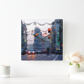 Horloge Carrée Gran Vía de Madrid en Navidad (Maison)