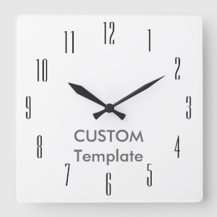 Horloge Carrée Grand 10,75" fait sur commande EMPIRE carré